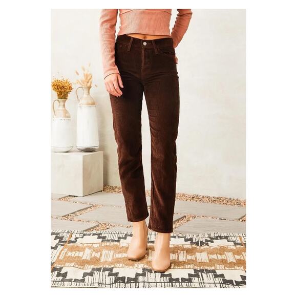 Levi’s Brown Corduroy Wedgie Straight Pants Sz.25 NWT - Picture 2 of 15